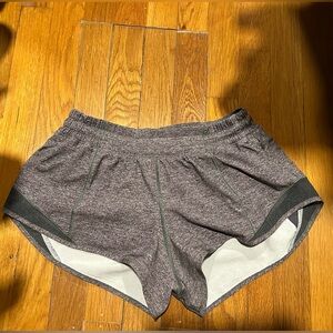 Lululemon Athletica Gray and Black Athletic Shorts Elastic Waistband
